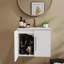 Meuble-lavabo contemporain en MDF à charnières à fermeture douce pour un rangement élégant