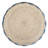 Edgeley 18"W Handwoven Jute and Cotton Boho Round Pouf in Classic Blue and Natural-502304536