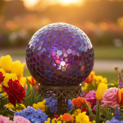 Globe terrestre en verre 10 pouces pour jardin ou cour - Azul Terra