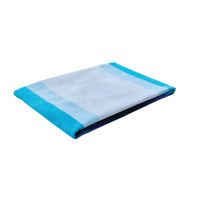Lacoste Oversized Cotton Velour Beach Towel 36x72 – Quick-Dry Absorbent Reversible Terry Loop Back, Soft Luxury Pool & Beach Towel, St Martin - Navy