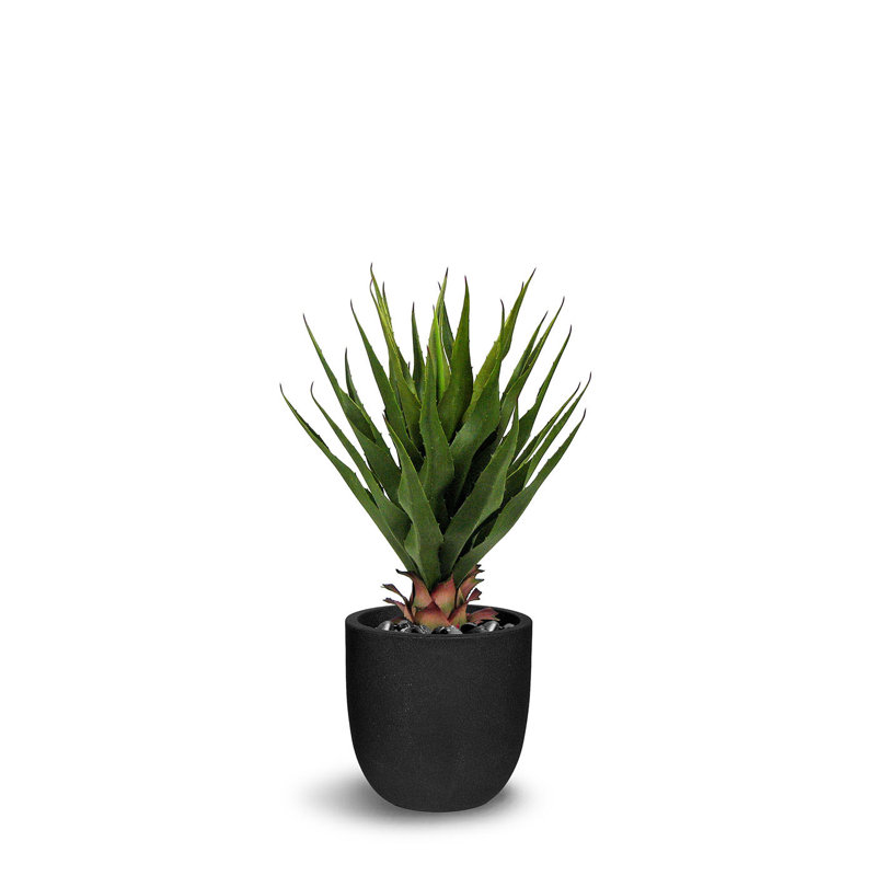 Agave vert artificiel en pot