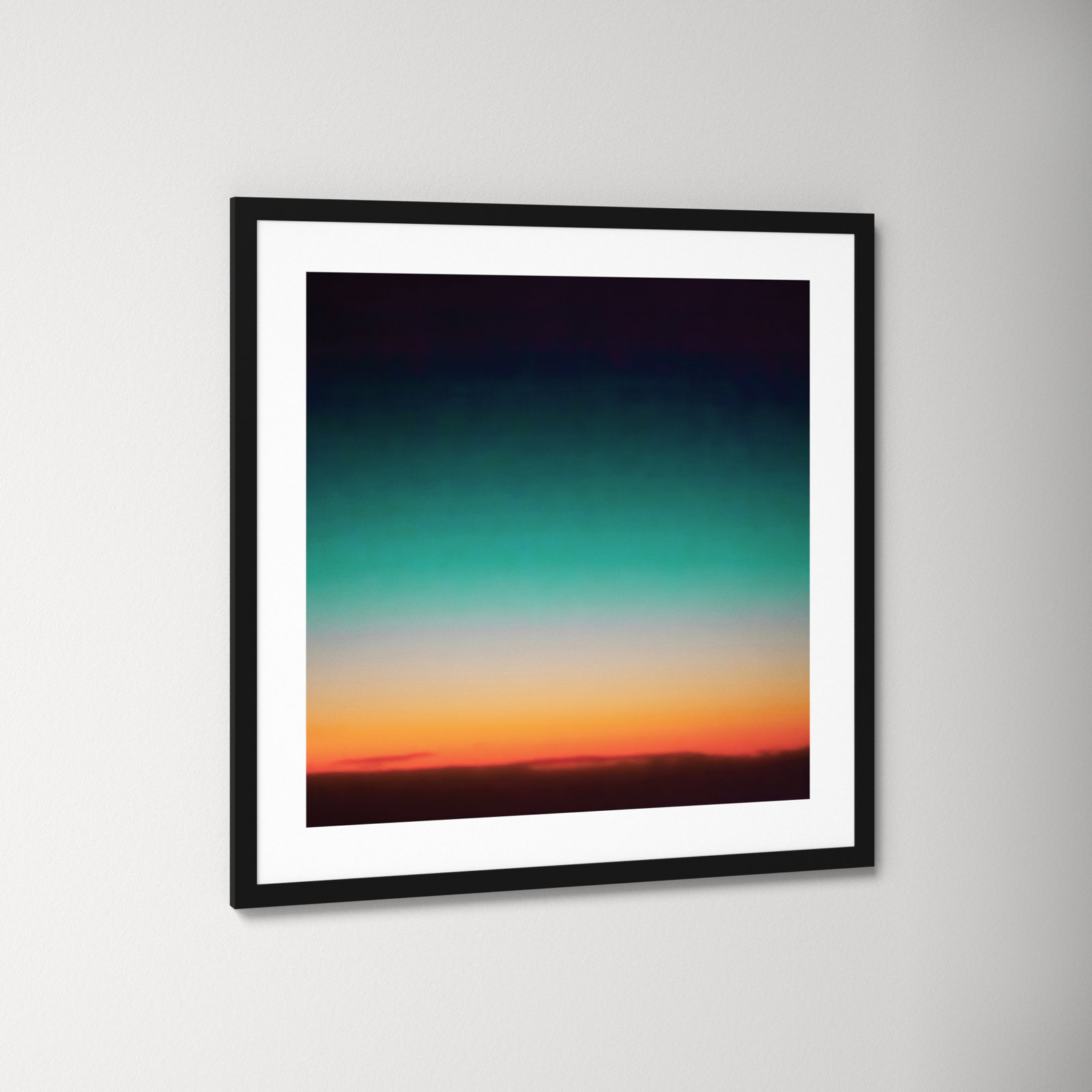 Sunrise Flying by Caroline Mint, Black, 25.25" H x 25.25" W x 0.88" D