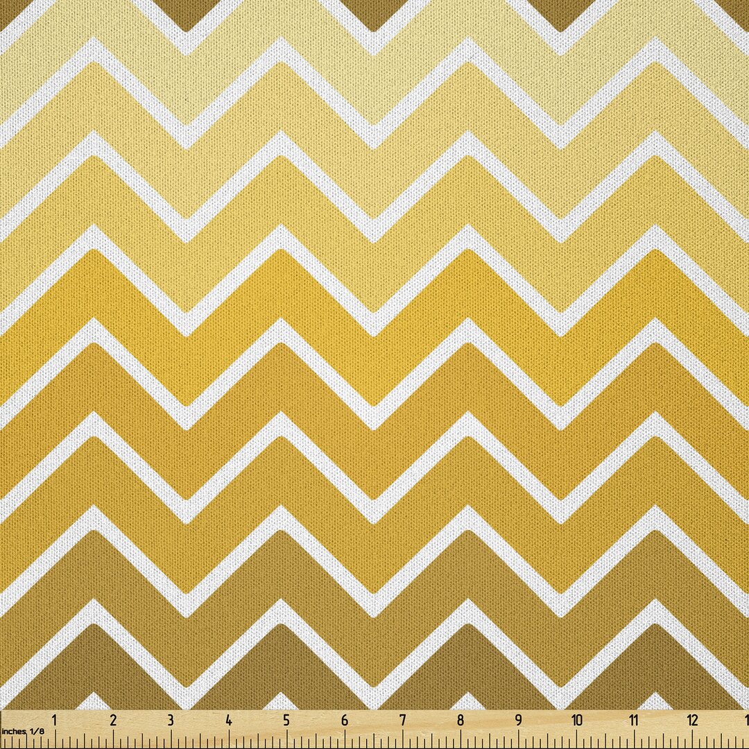 Stoff als Meterware, Chevron Zigzag Ombre, Gelb, Gelb Blassgelb