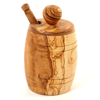 Wood Honey Jar