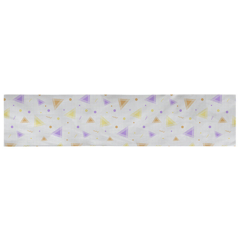 Chemin de table 90s Avicia, 90 po x 16 po, Mauve et orange, Polyester
