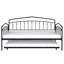 Lit de jour simple avec couchette simple, noir-208570610