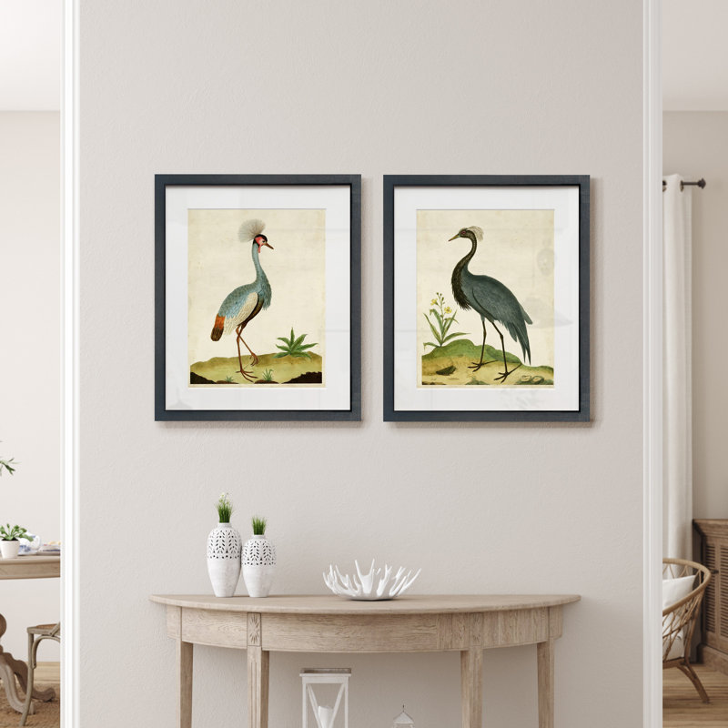 «Heron Portrait I», ensemble de 2 reproductions d'art sur papier