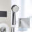 Shower Panel Tower System, LED Rainfall Waterfall Shower Head Shower Panel System Massage Jets, Stainless Steel Bathroom Shower Faucet with Bidet Brushed Nickel