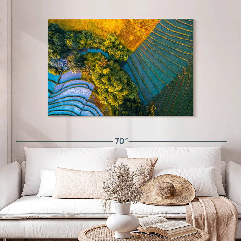 Alvord Bali Rice Fields, 32" H x 48" W