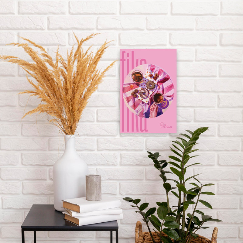 Art mural contemporain Sweet Fika Treats, H 18 po x l 12 po