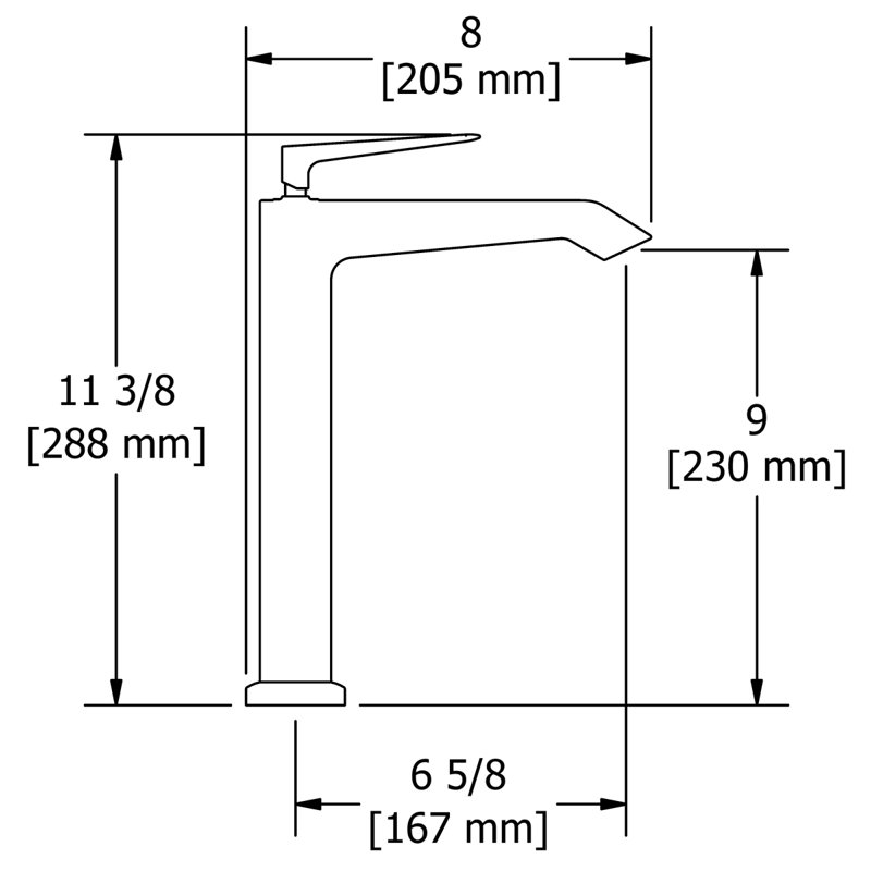 Robinet de lavabo haut à poignée simple Venty ™