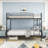 Bunk Bed, Metal Frame With Ladder