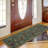 Ottohome Non-Slip Floral Leaves Area Rug For Living Room, Hallway, Entryway Rug, Seafoam Green-411517532