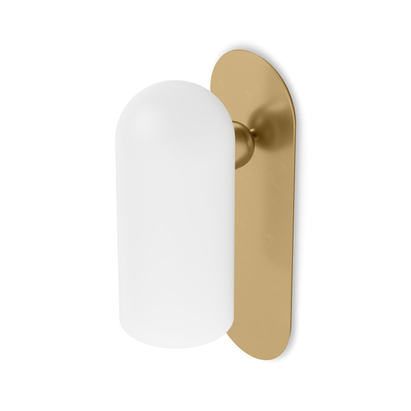Odyssey 1 - Light Armed Sconce, 12" H x 4.25" W x 5.5" D, Burnished Brass