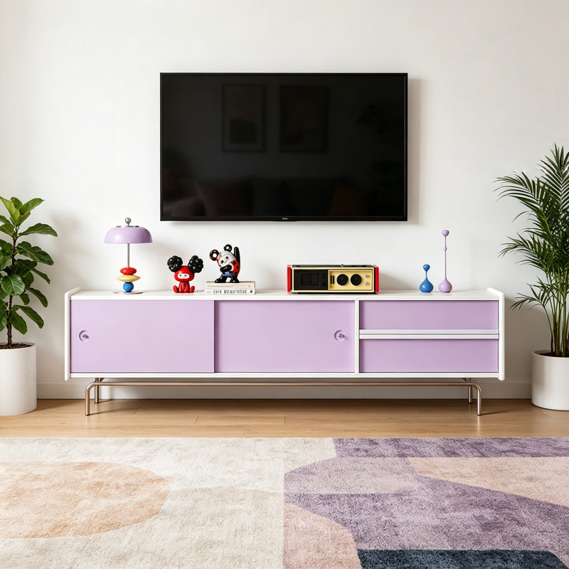 Meuble télé Creative Minimalist, H 22,44 po x L 78,74 po x l 15,75 po