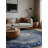 Machine Washable Blue Area Rug-1501224406