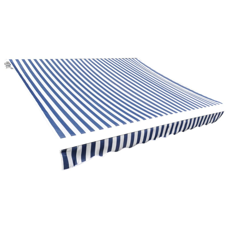 Awning Top Sunshade Canvas, 250cm W x 350cm D, Blue/White