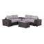 High-Density Polyethylene Wicker Fully Assembled 4 - Person Seating Group with Cushions