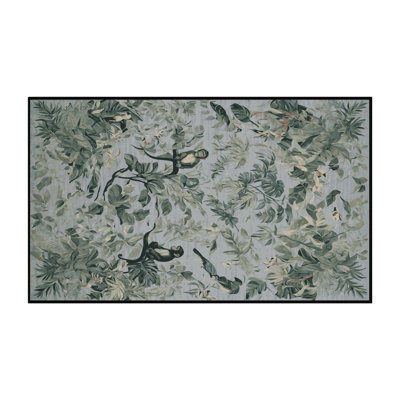 Tapis gris lavable à la machine
