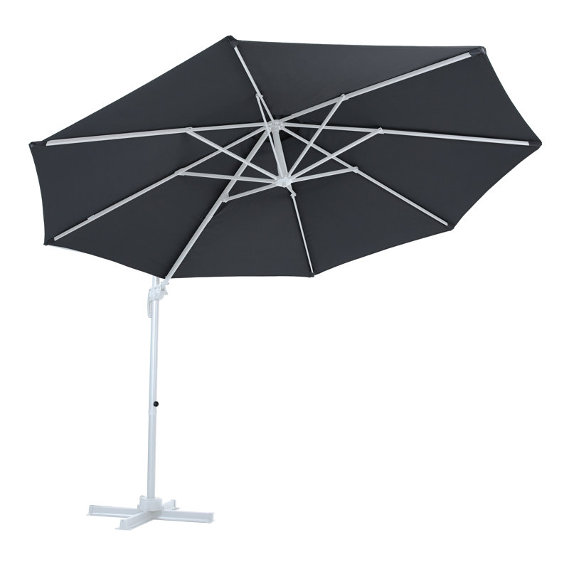 Bresha 300cm Cantilever Parasol, Grey, White