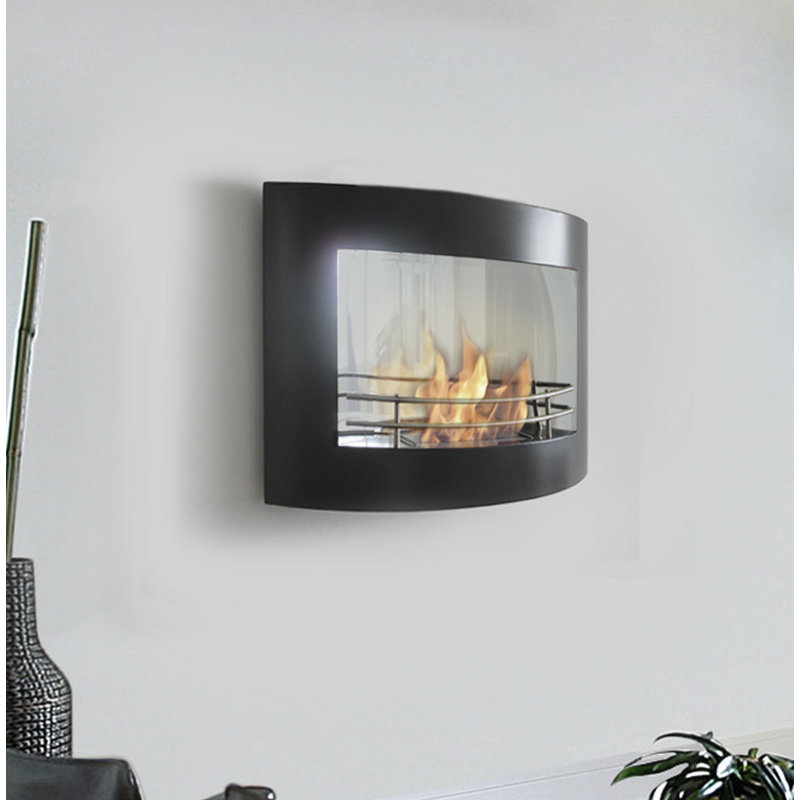 PURLINE 60cm W Black Bio-Ethanol Fireplace
