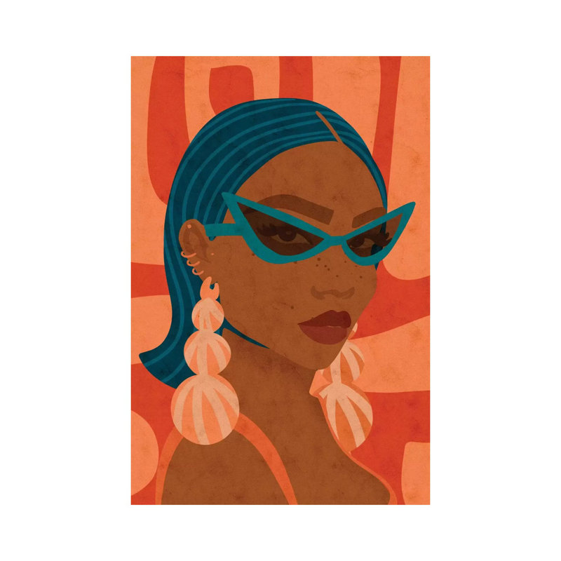 Shady par Reyna Noriega - reproduction imprimée, H 40 po x l 26 po x P 1,5 po, Toile tendue, Pas de tapis