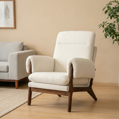 Transitional Traditional Upholstered Accent Chair