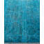 Overdyed Hand-Knotted Wool Modern-Contemporary Blue Area Rug 5' 9" x 8' 3"