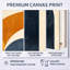 «Midcentury Arch», art mural 2 pièces, toile bleue, «Bold Arch Play» en bleu-969132053-969132043