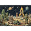 Décoration murale amovible rétro Space Sci Fi Space Landscape Rocket Ship-931935773-931935774