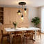 Modern Ribbed Glass 3 -light Pendant Light