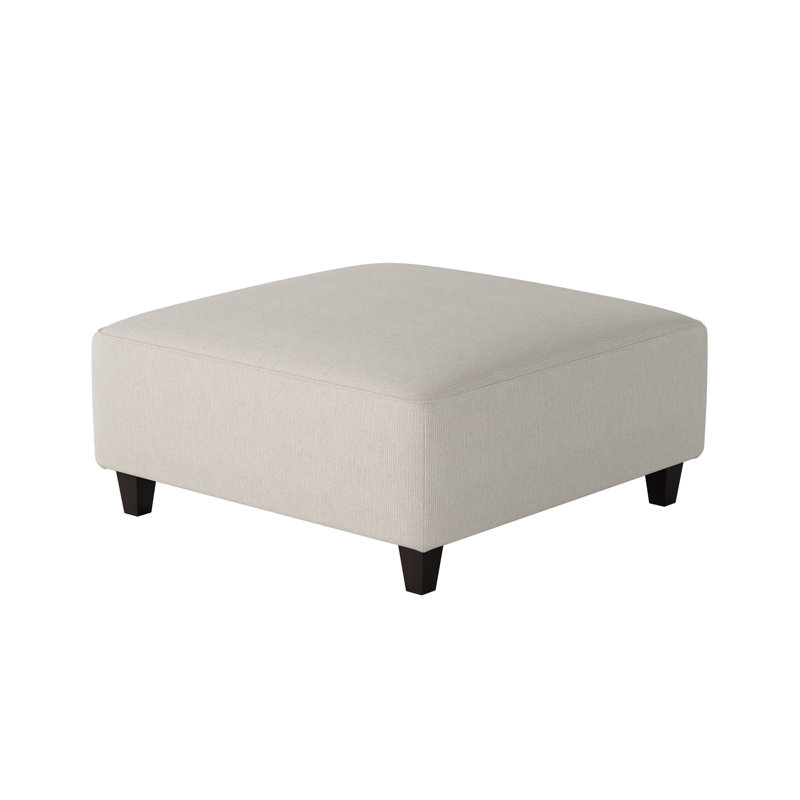Aurora Upholstered Ottoman, Truth or Dare Salt Revolution Performance Fabrics