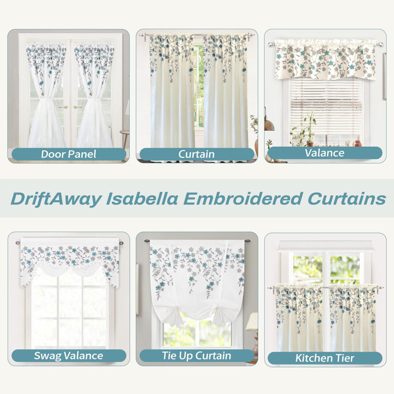 Heimbach Room Darkening Curtain Single Panel, 50" W x 54" L, Blue