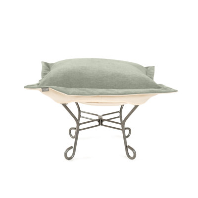 Glenmore Sage Puff Ottoman and Frame