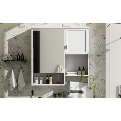 Armoire à pharmacie de salle de bain avec tablette réglable - Porte-serviettes personnalisable pratique et fonctionnel