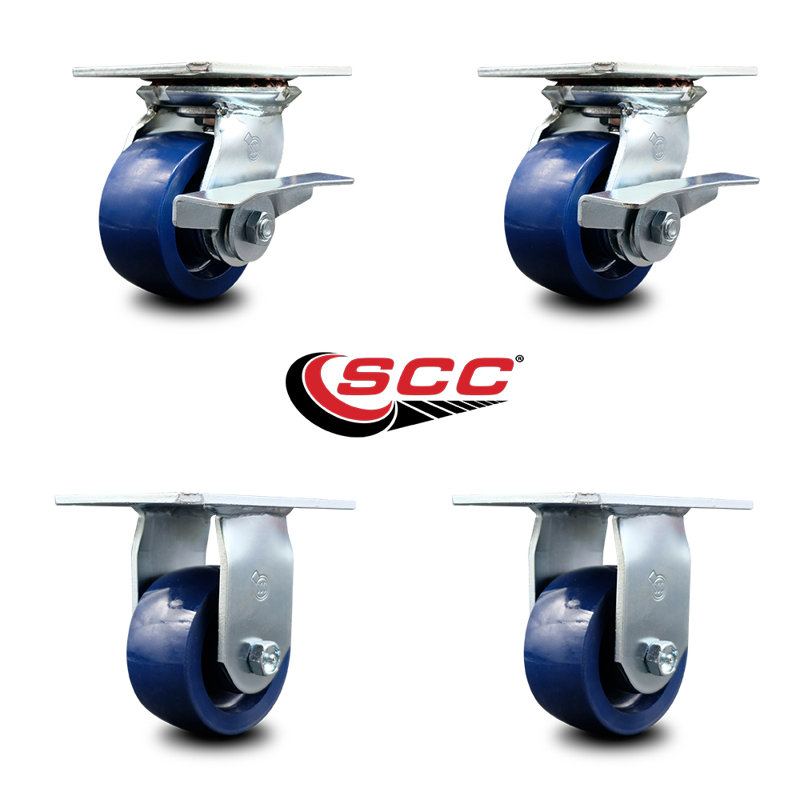 4 Piece Solid Poly Caster Set