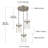 3-Light 5.1" Wide Semi Flush Mount Ceiling Light With Water Glass-1324760120