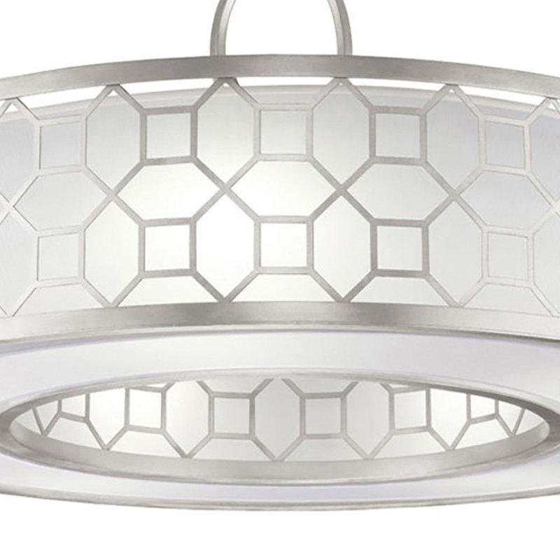 Lustre rond 48 po Allegretto, Argent