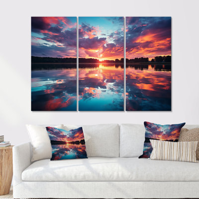 Horizon Sunset By The Lake III - Lake Wall Art