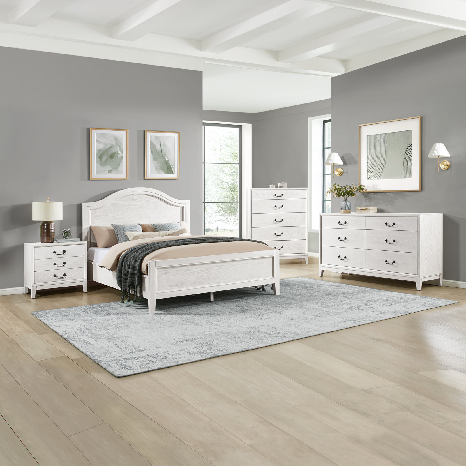 Bartlett 5 Drawer Chest, White