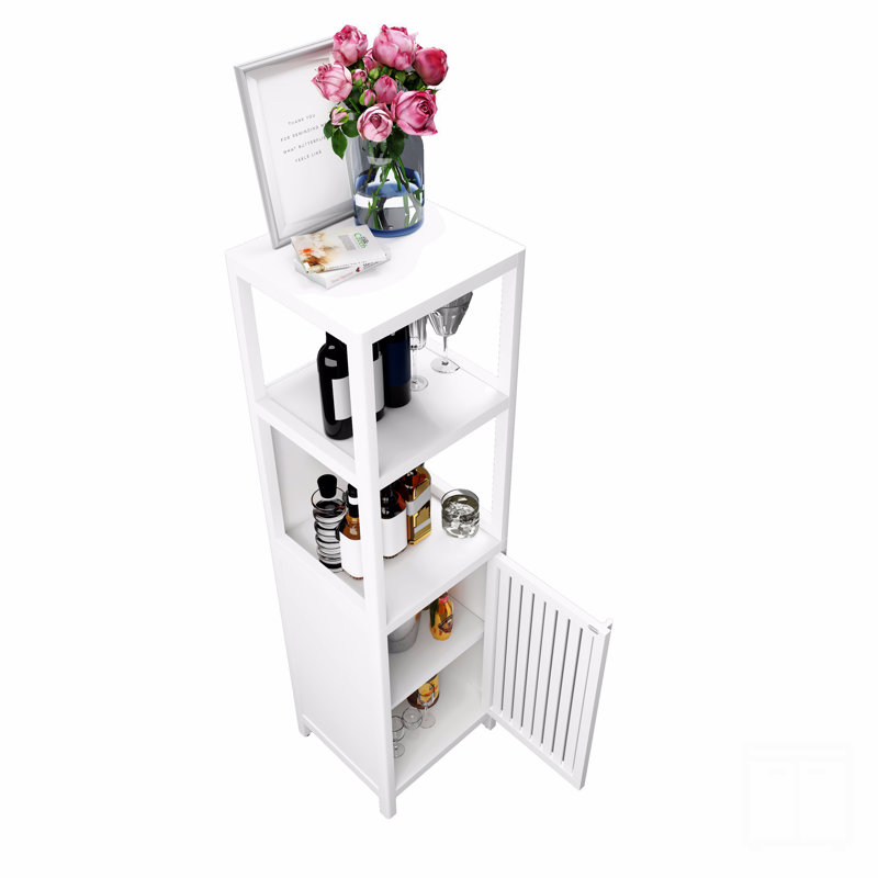 Armoire de rangement en bambou blanche de 52 pieds de haut