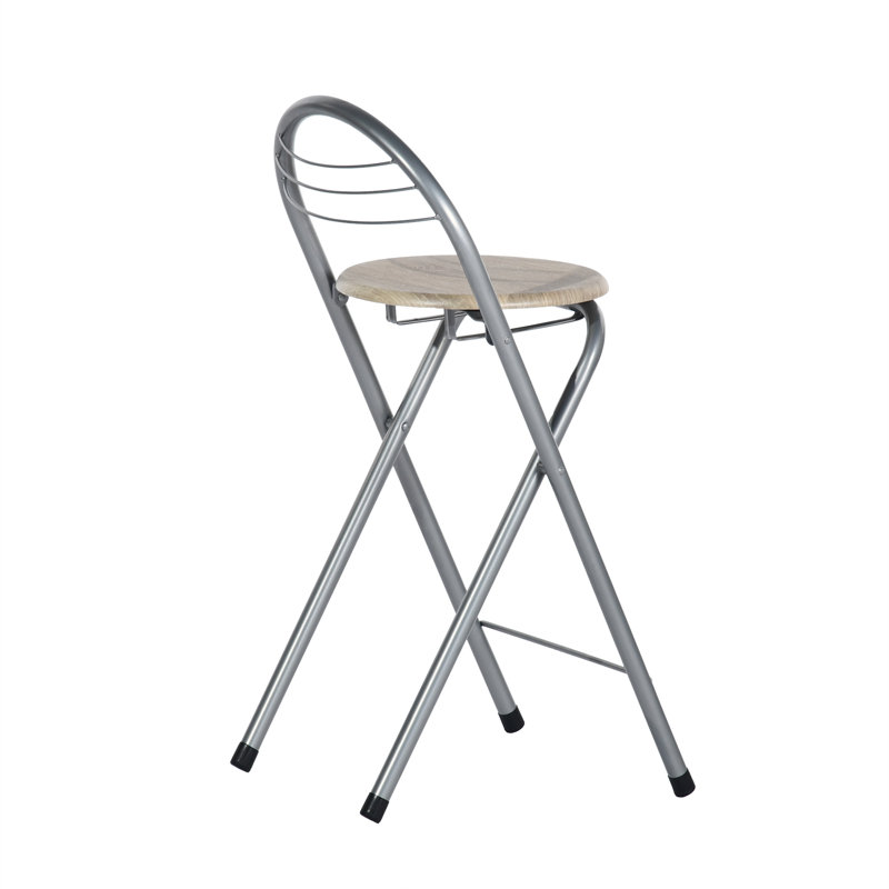 Contesa Counter Stool with Metal Frame, 2, Beech