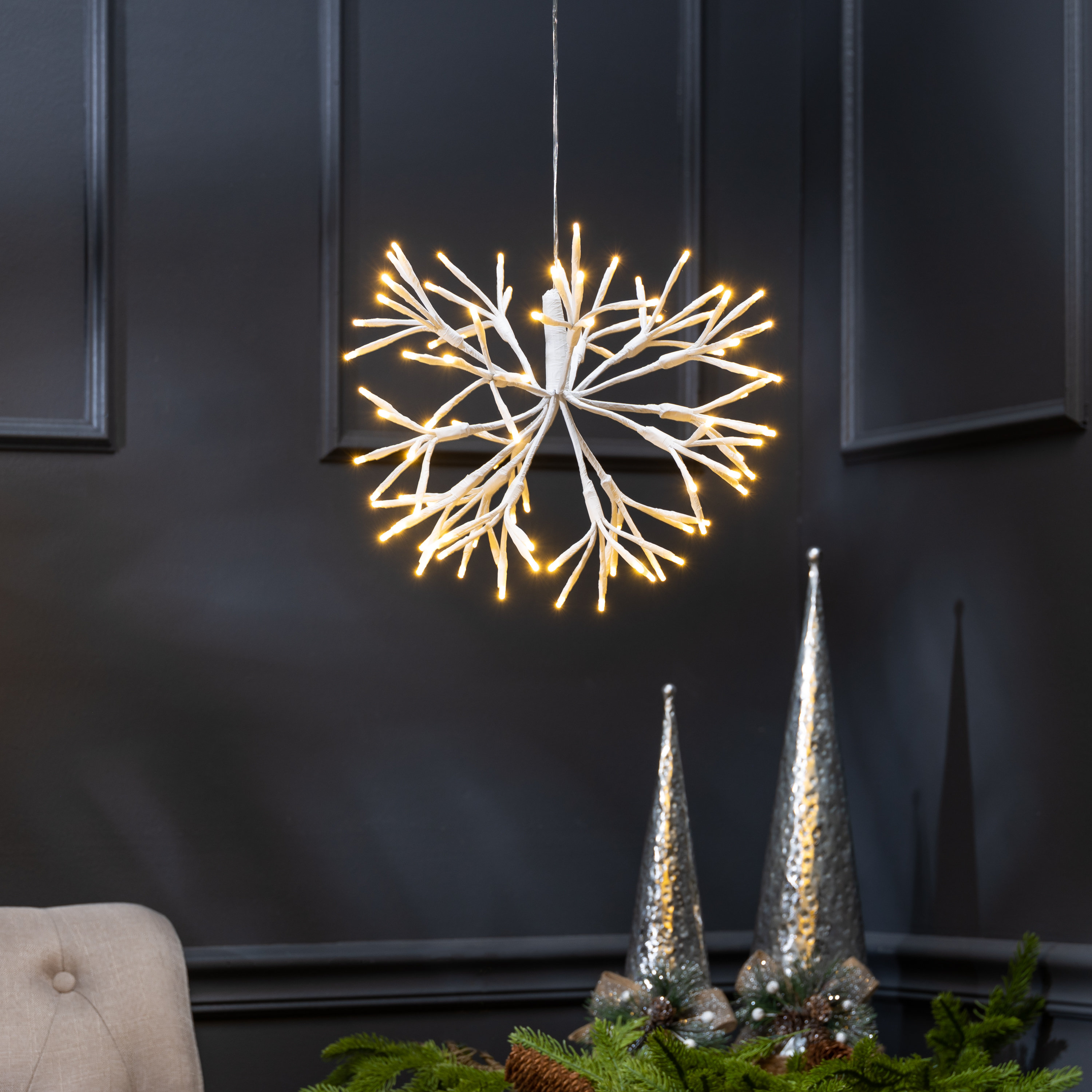 The Holiday Aisle® Mid Century Modern Starburst Hanging Light, Warm