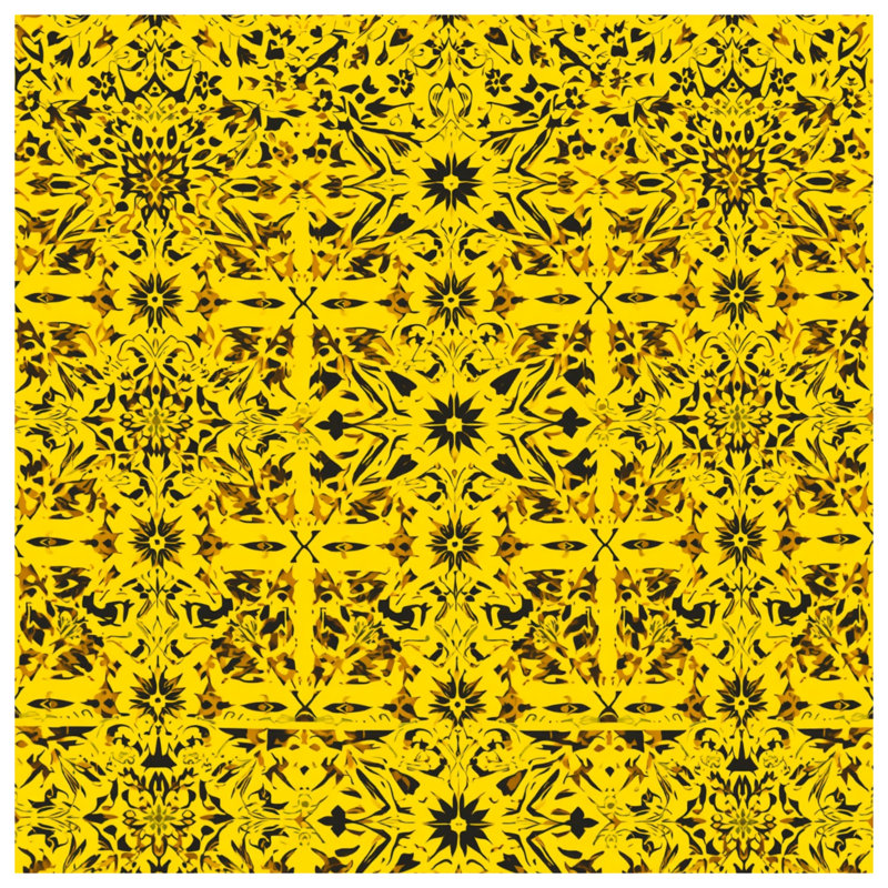 Yellow Ornate Patterns Double Sided Throw Pillows, 16 x 16 inches