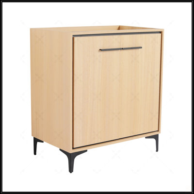 Base de meuble-lavabo de 30 pouces avec armoire de rangement, structure en bois d'ingénierie pour une durabilité accrue et une efficacité accrue de l'espace