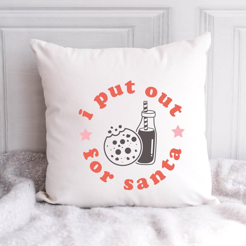 ChristmasCuteQuotes-16 Reversible Throw Pillow, 18" x 18"