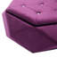 Élégant repose-pieds capitonné avec rangement en velours de diamant Polygon, repose-pieds multifonctionnel et siège pour la maison, rangement confortable et pratique pour le salon et la chambre à coucher-715769250