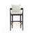 Ritz Mid-Century Modern Vegan Leather Upholstered Beech Wood Bar Stool in Black-50251494-42460885