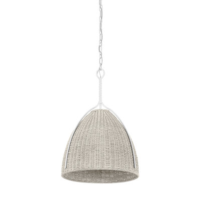 Luminaire suspendu Woodlawn en plâtre blanc