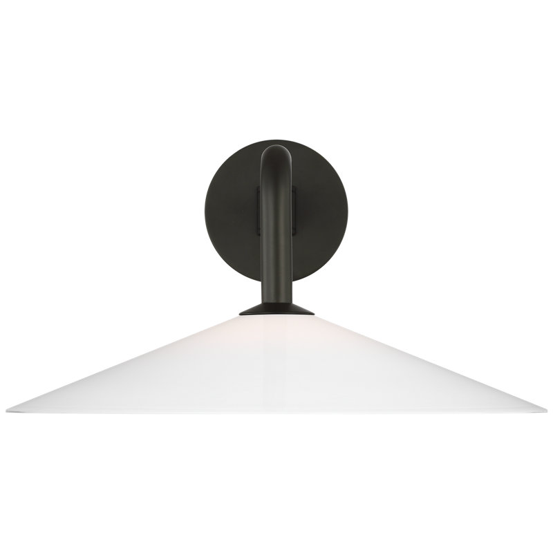Amber Lewis Ponce 9" Sconce, Modern Iron, 8.5" H x 13" W x 23.75" D, White
